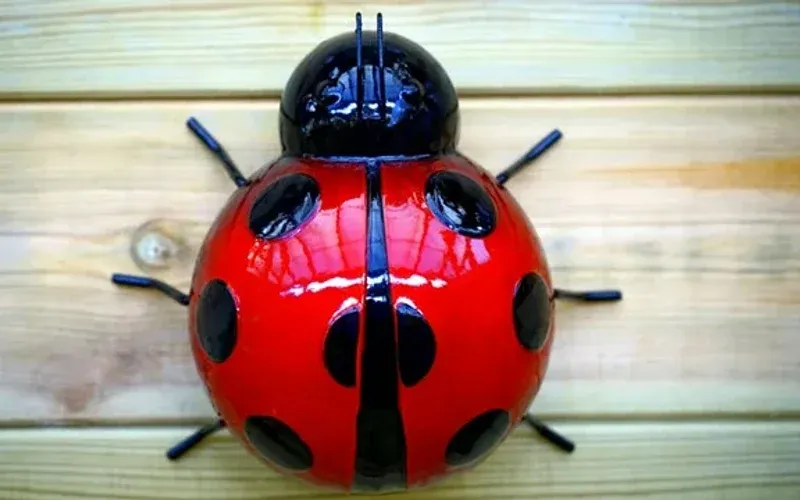 A photo of a ladybug ornament, illustrating a Biedronka shopping list